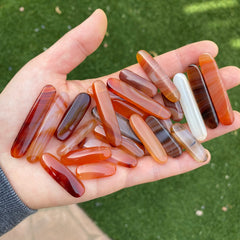 Carnelian flat stick beads