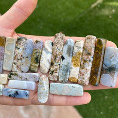 Ocean Jasper flat stick beads (lot C)