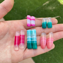 Agate matched pair beads (lot B)