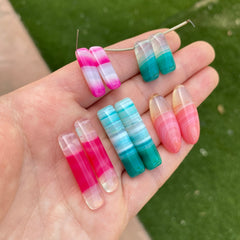 Agate matched pair beads (lot B)