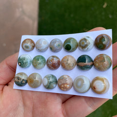 Round 12mm Ocean Jasper cabochons