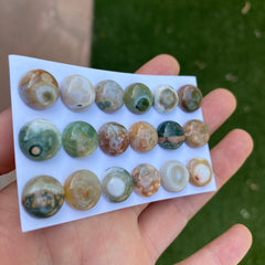 Round 12mm Ocean Jasper cabochons