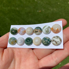 Round 12mm Ocean Jasper cabochons