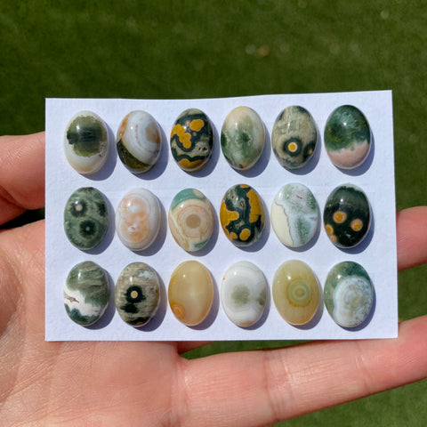 Oval 10x14mm Ocean Jasper cabochons