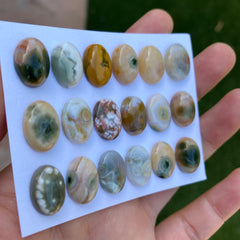 Oval 10x14mm Ocean Jasper cabochons