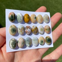 Oval 10x14mm Ocean Jasper cabochons