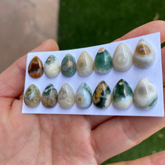 Drop 10x14mm Ocean Jasper cabochons