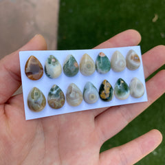 Drop 10x14mm Ocean Jasper cabochons