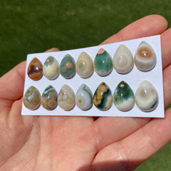Drop 10x14mm Ocean Jasper cabochons