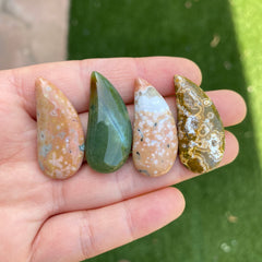 33 x 15mm comma Ocean Jasper cabochons