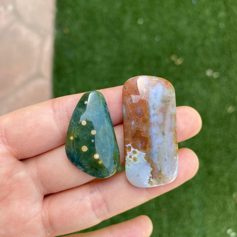 Freeform Ocean Jasper cabochons