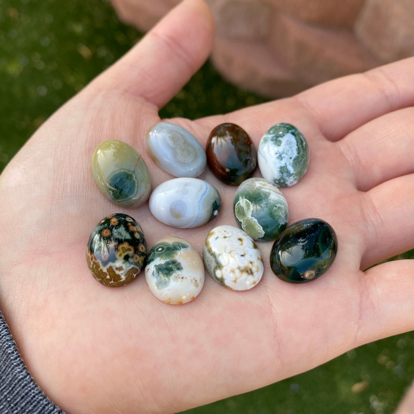 Oval 18x13mm Ocean Jasper cabochons
