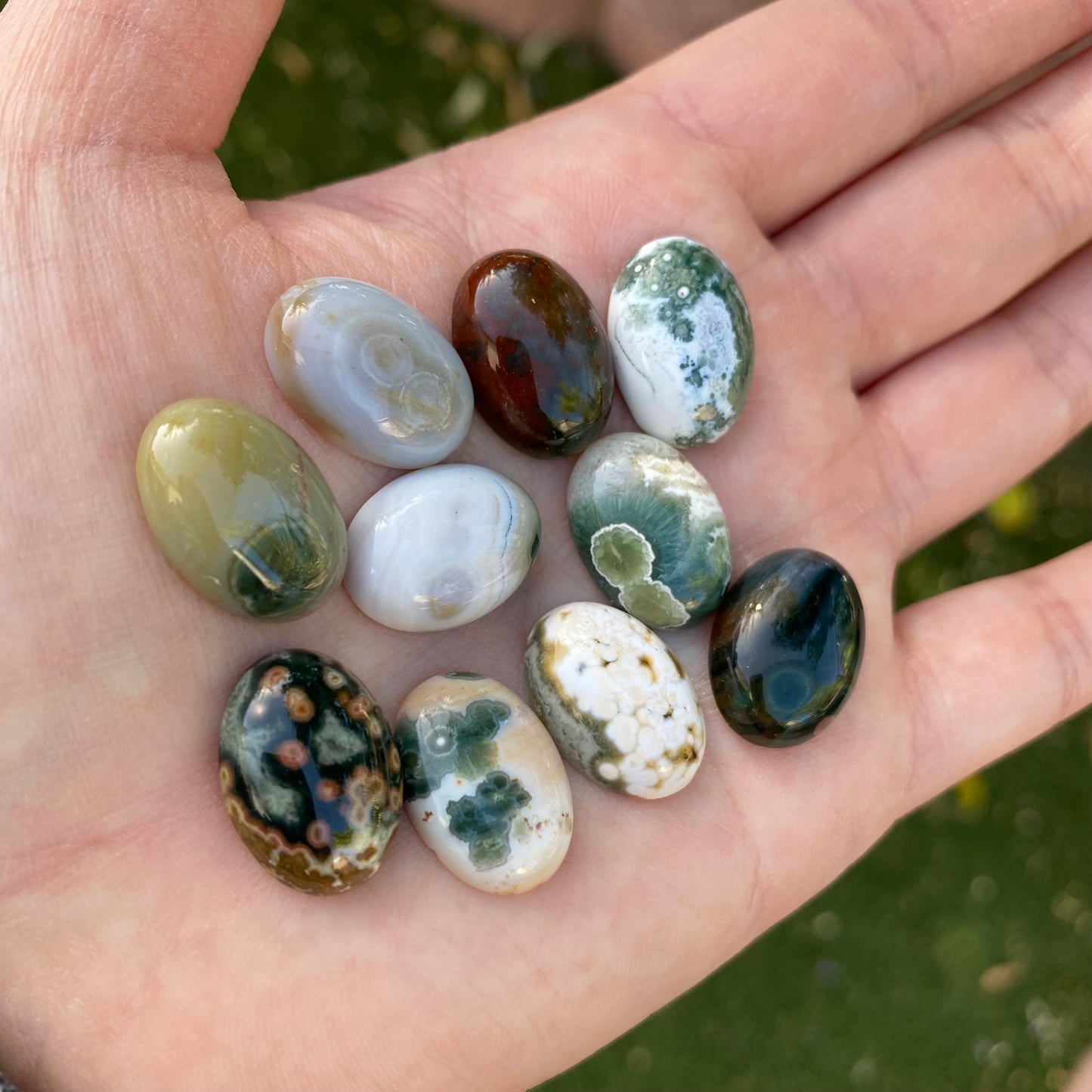 Oval 18x13mm Ocean Jasper cabochons