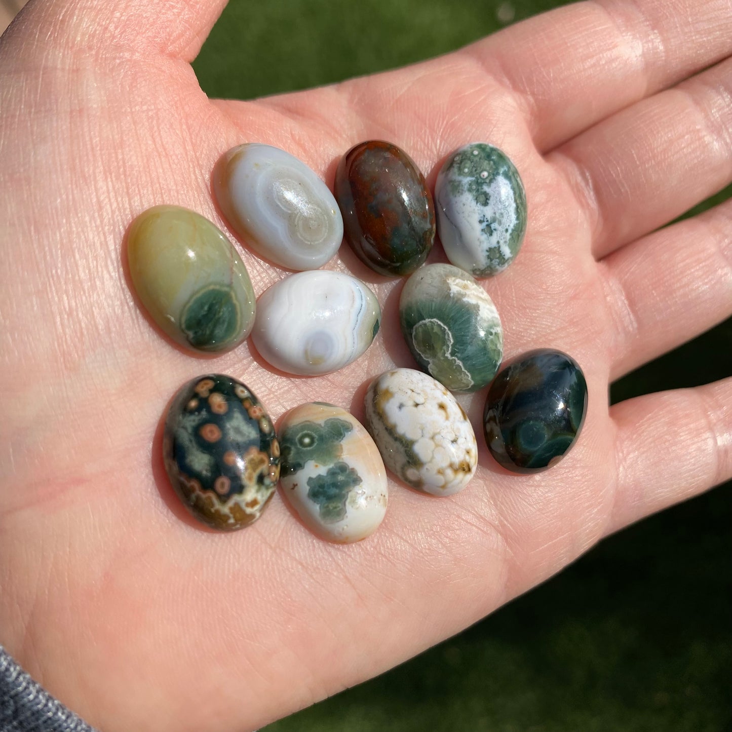 Oval 18x13mm Ocean Jasper cabochons