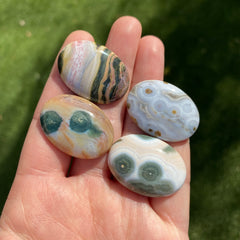 Ocean Jasper 30x22mm oval cabochons