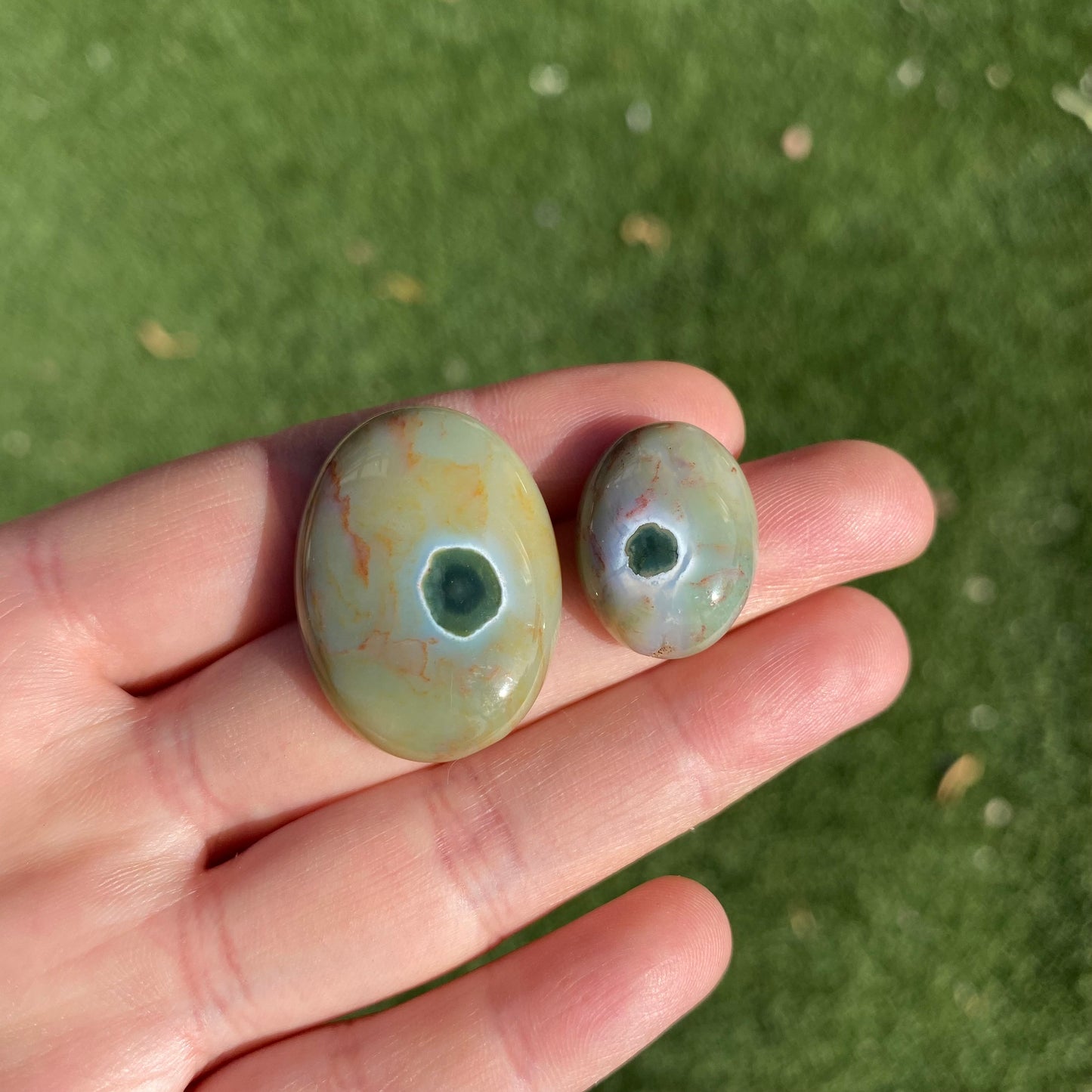 Oval Ocean Jasper cabochons