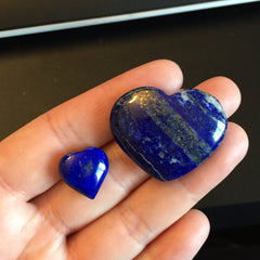 Lapis lazuli rounded heart stones