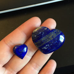 Lapis lazuli rounded heart stones